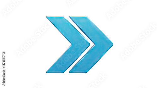 Free Download Double Blue Arrow Forward Icon - GFXLoad
