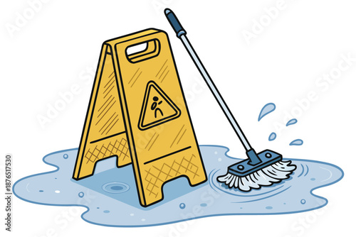 Caution Wet Floor Safety Sign