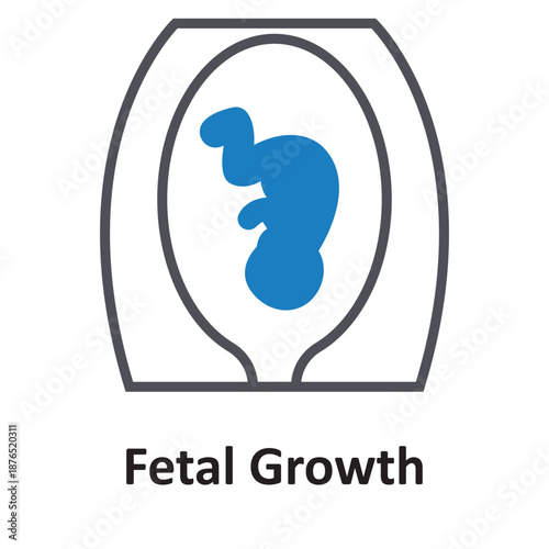 Fetal Growth Vector Icon which can easily modify or edit