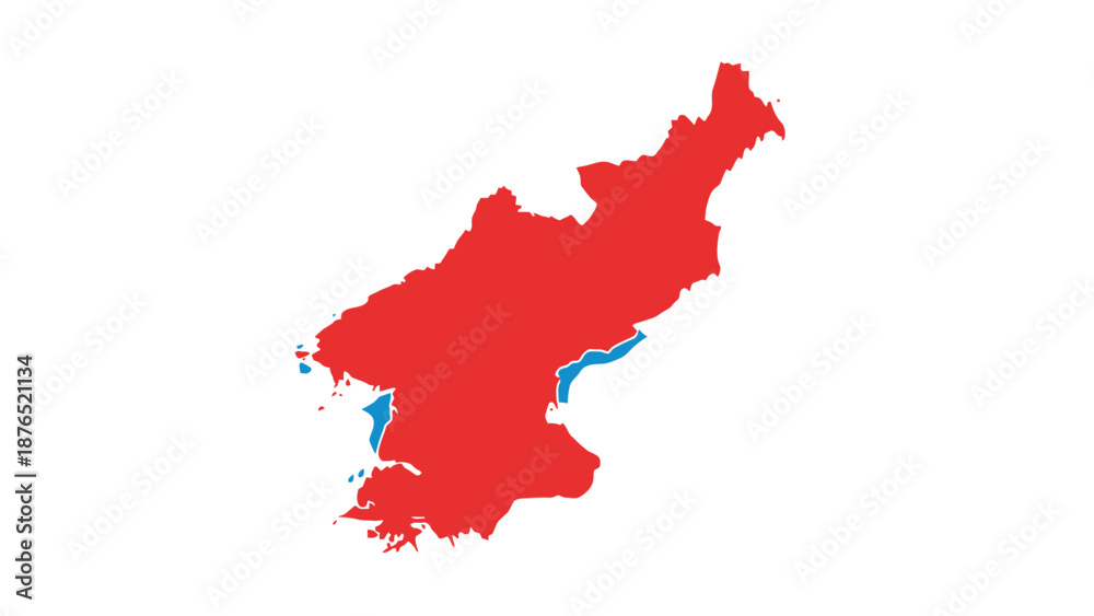 Fototapeta premium North Korea map