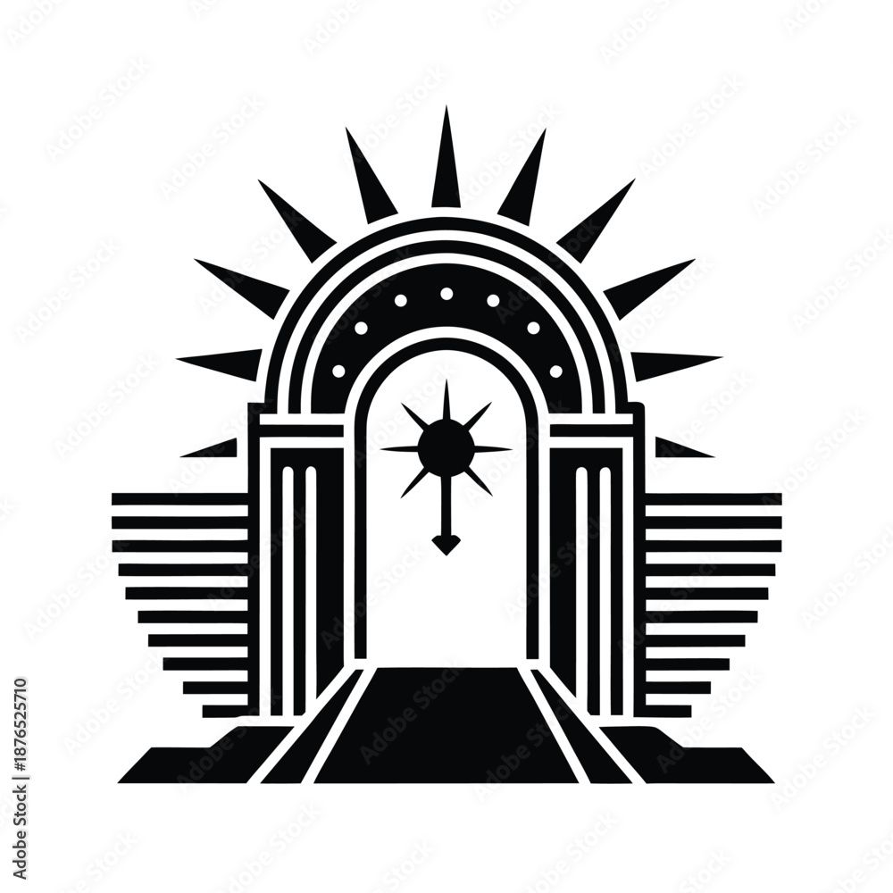 Fototapeta premium Sumerian Gate Of Heaven Symbol
