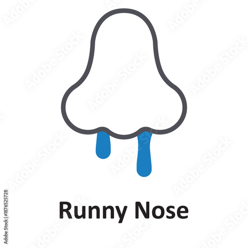 Runny Nose Vector Icon which can easily modify or edit