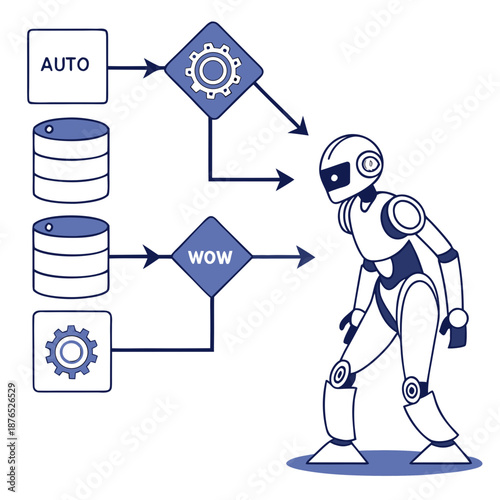 Automated data processing robot