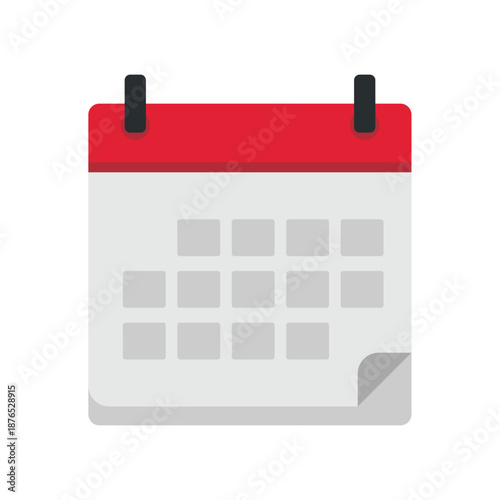 Calendar icon in flat style. Planner vector illustration on isolated background. Calender sign business concept.