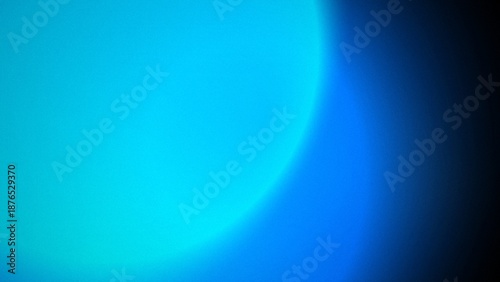 Abstract background of a radiant, glowing blue sphere and dark side 