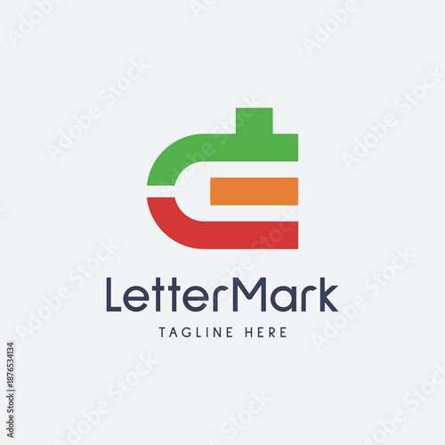 simple and modern C and E battery logo design template elements