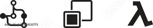 Foto Abstract Icons Representing Technology and Programming Concepts