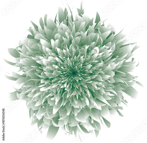 green flower vector design