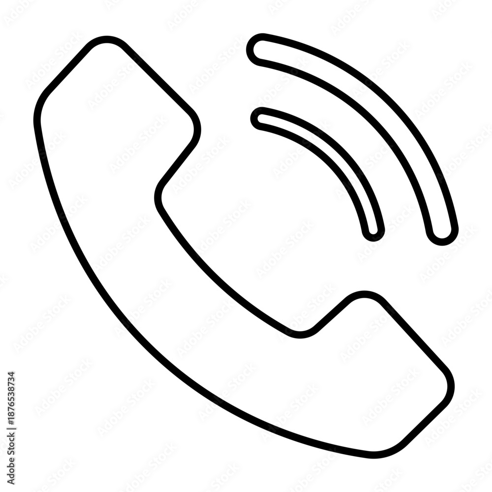 Fototapeta premium Phone Vector Line Icon Design