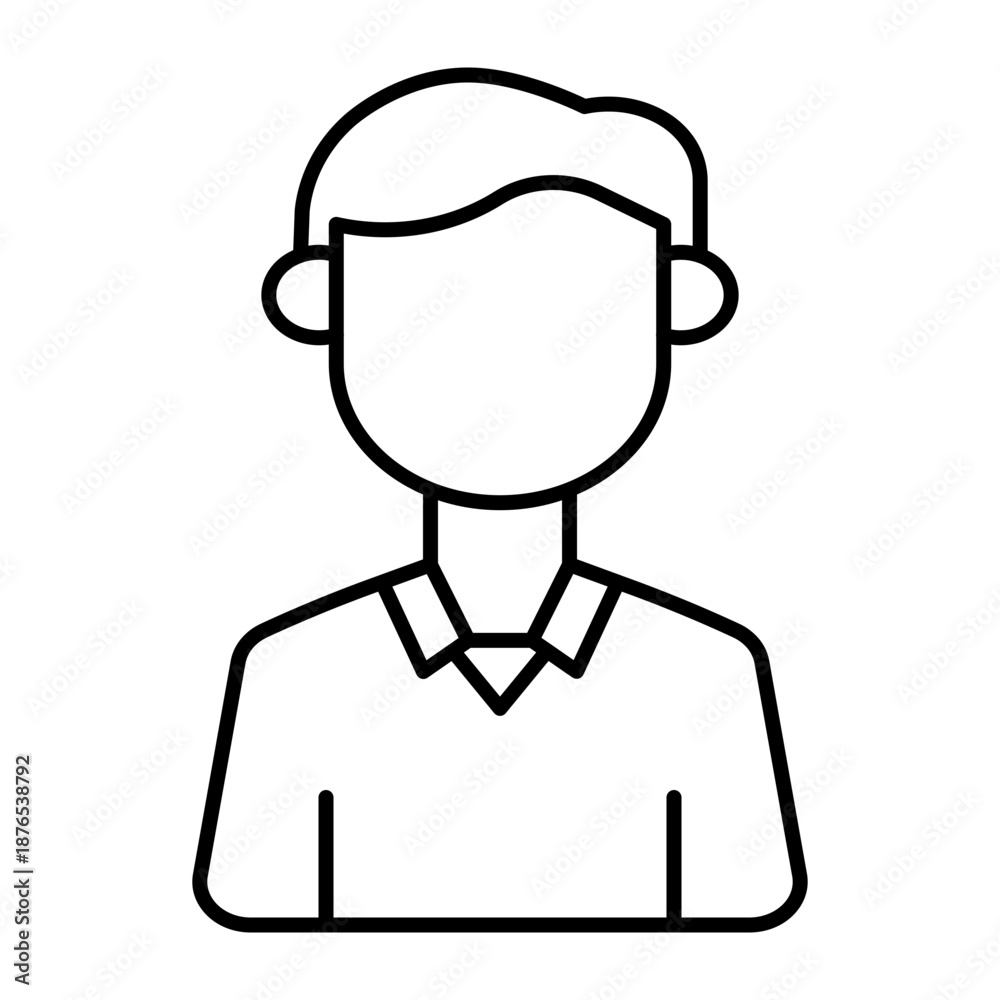 Obraz premium Man Vector Line Icon Design