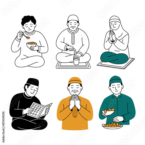 Daily Rituals: A serene illustration unveils the simplicity of daily routines, encompassing a spectrum of spiritual experiences and practices, offering a glimpse into the quietude of daily rituals.