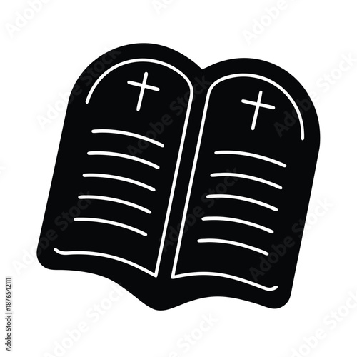 Ten Commandments Tablets Religious Icon