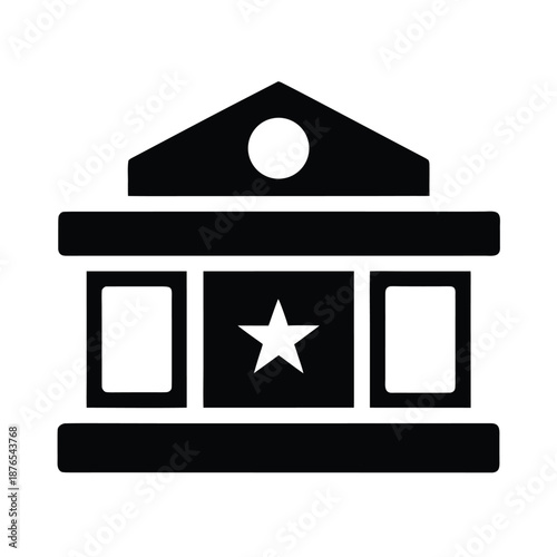 Ticket Counter Flat Symbol Icon