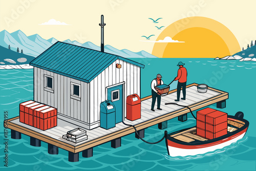 Harbor Fuel Station Supply Dock