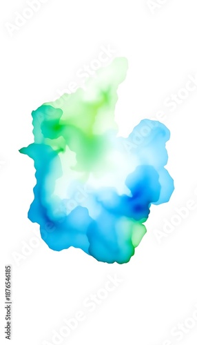 Watercolor Shape Vibrant Blues A Fluid And Abstract Design Element