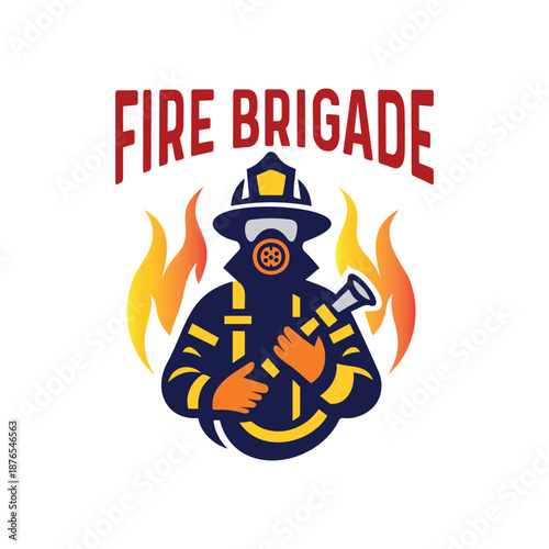 Fire Brigade Firefighter Logo Emergency Service Emblem