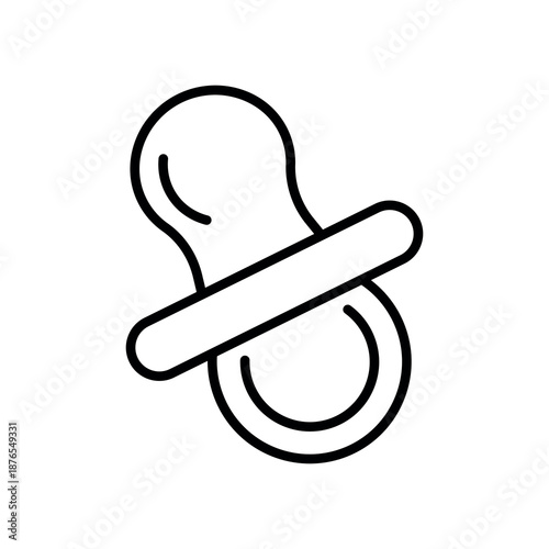 
An illustration of a black icon of baby supplies on a white background