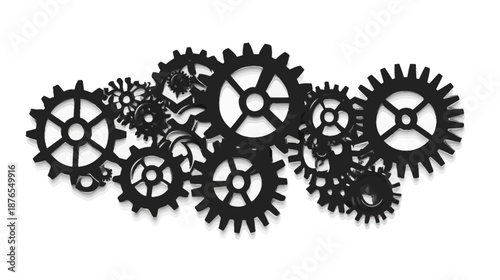 Interconnected Gears Creating Mechanical Harmony