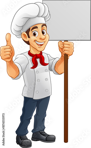 A chef or baker cartoon coo...