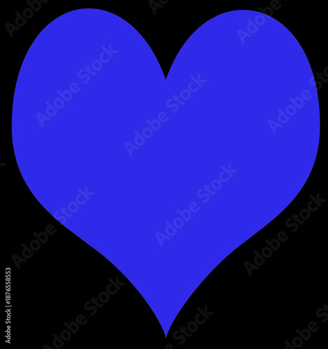 Blue heart on black