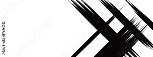 和風の筆書き抽象バナー