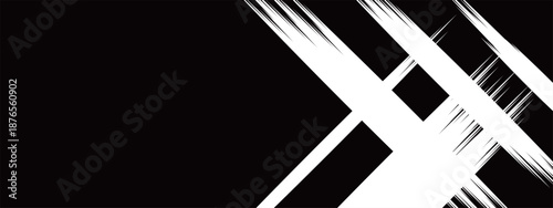 和風の筆書き抽象バナー