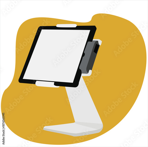 Touch screen icon isometric vector. Screen cash. Retail payment. cash register computer
