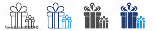 gift icon set multiple style
