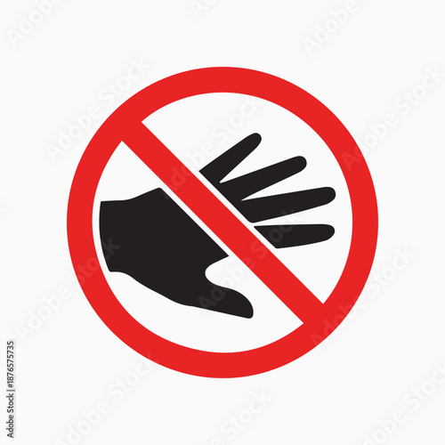 Forbidden Contact: An authoritative symbol conveying a clear message of do not touch.