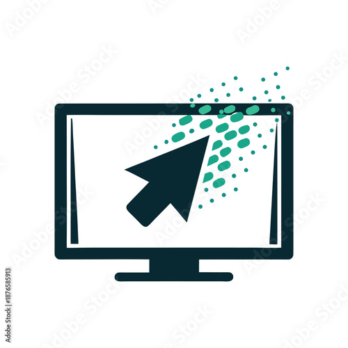 Digital Interaction Monitor with Cursor and Data Flow Concept