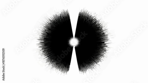 Abstract burst of light and shadow creating a dynamic, energetic explosion.