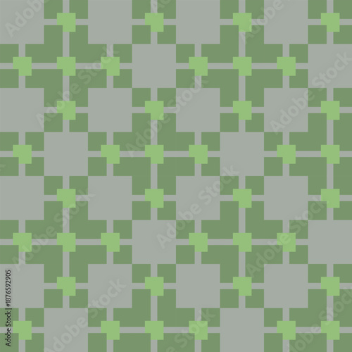 seamless pattern with green squares