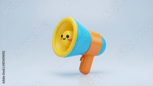 megaphone on white background