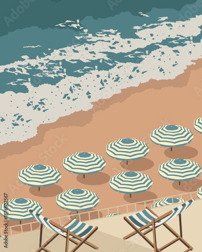 French Riviera poster, banner, cover, postcard