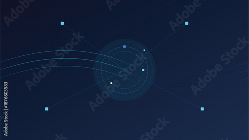 Digital Connections: Abstract representation of interconnected nodes and data streams, symbolizing network communication and digital infrastructure.
