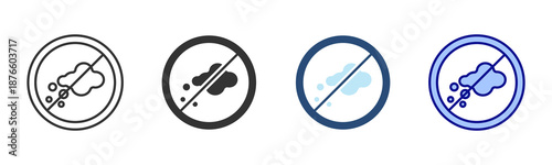 No Pollution Icon Set. Designed In Multi Style