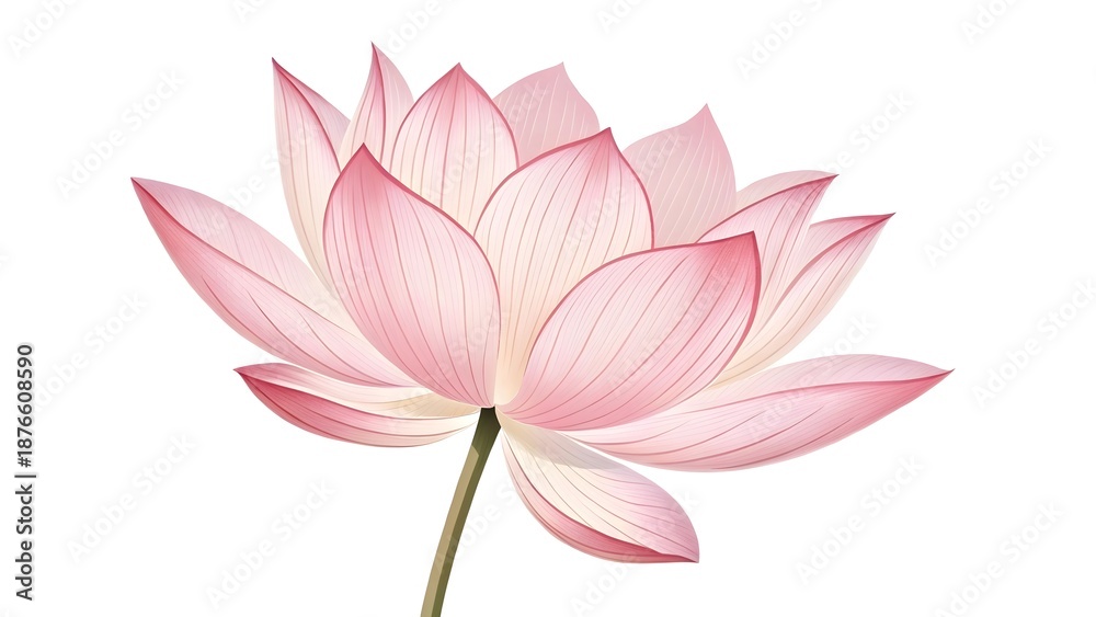 Fototapeta premium Pink lotus flower in full bloom