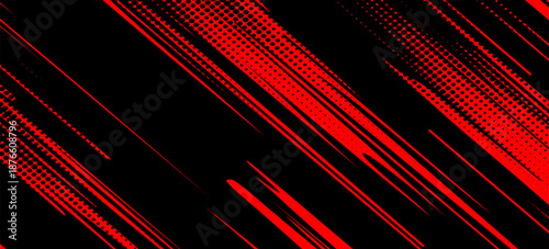 Glitch distorted grunge background. Noise destroyed texture. Red halftone dots blue color pattern gradient grunge texture background.