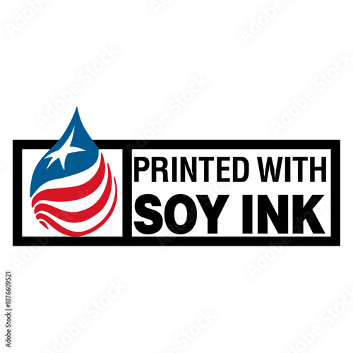 PRINTED WITH SOY INK VECTOR LOGO