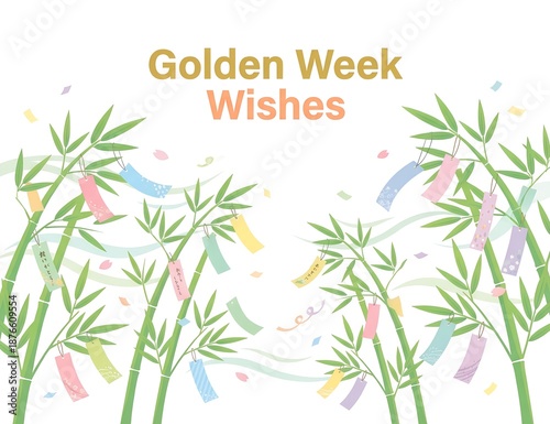 Minimalist geometric mountain landscape illustration with stylized green conifer forest and clear blue sky background for outdoor adventure nature travel and environmental conservation themes