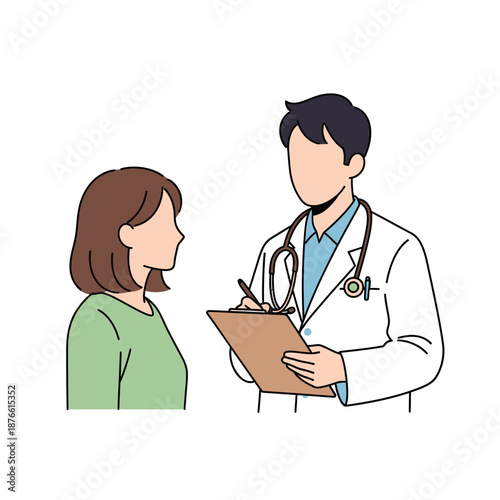 Doctor consulting patient, medical checkup, healthcare, professional medical consultation