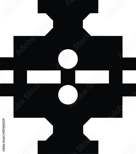 von neumann probe silhouette vector illustration on transparent background