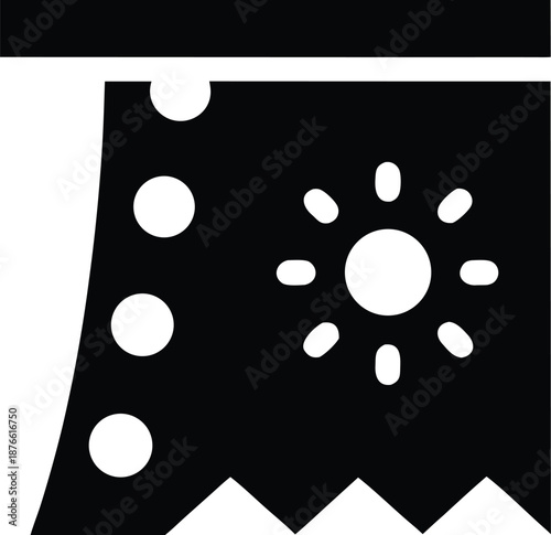 solar window film pattern silhouette vector illustration on transparent background