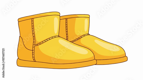 Cozy yellow ankle boots, designed for warmth and comfort