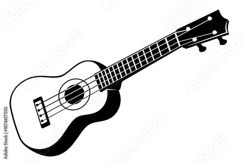 Ukulele Icon. Vector cliparts isolated on white.