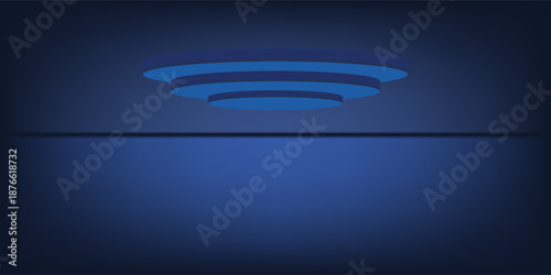 Podium dark blue Gradient Product Platform Presentation Background Mockup stage for product