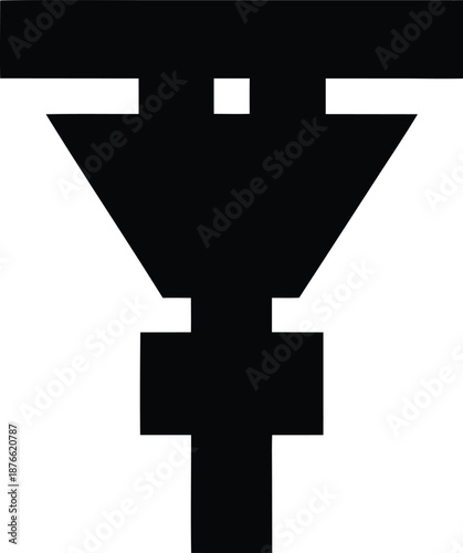 bracewell von neumann hybrid probe silhouette vector illustration on transparent background