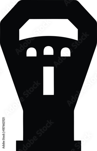 bike sharing docking station silhouette vector illustration on transparent background