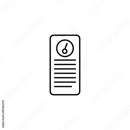 Door hanger with clock icon, do not disturb sign, hotel room service hanger