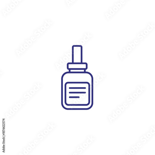 Dropper bottle icon, simple vector illustration